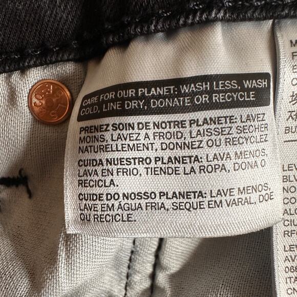 levi’s 501 rigid black jeans w38 l30 made in egypt blank red tab rare unworn - Picture 8 of 16